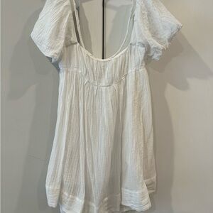 Free People White Puff Sleeve Women's dress